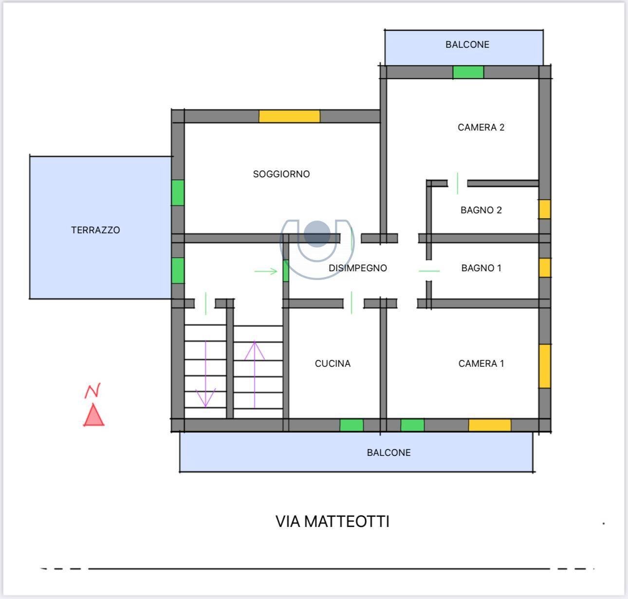 Foto 33 - Appartamento Piazza Gramsci, Coazze - planimetria 1