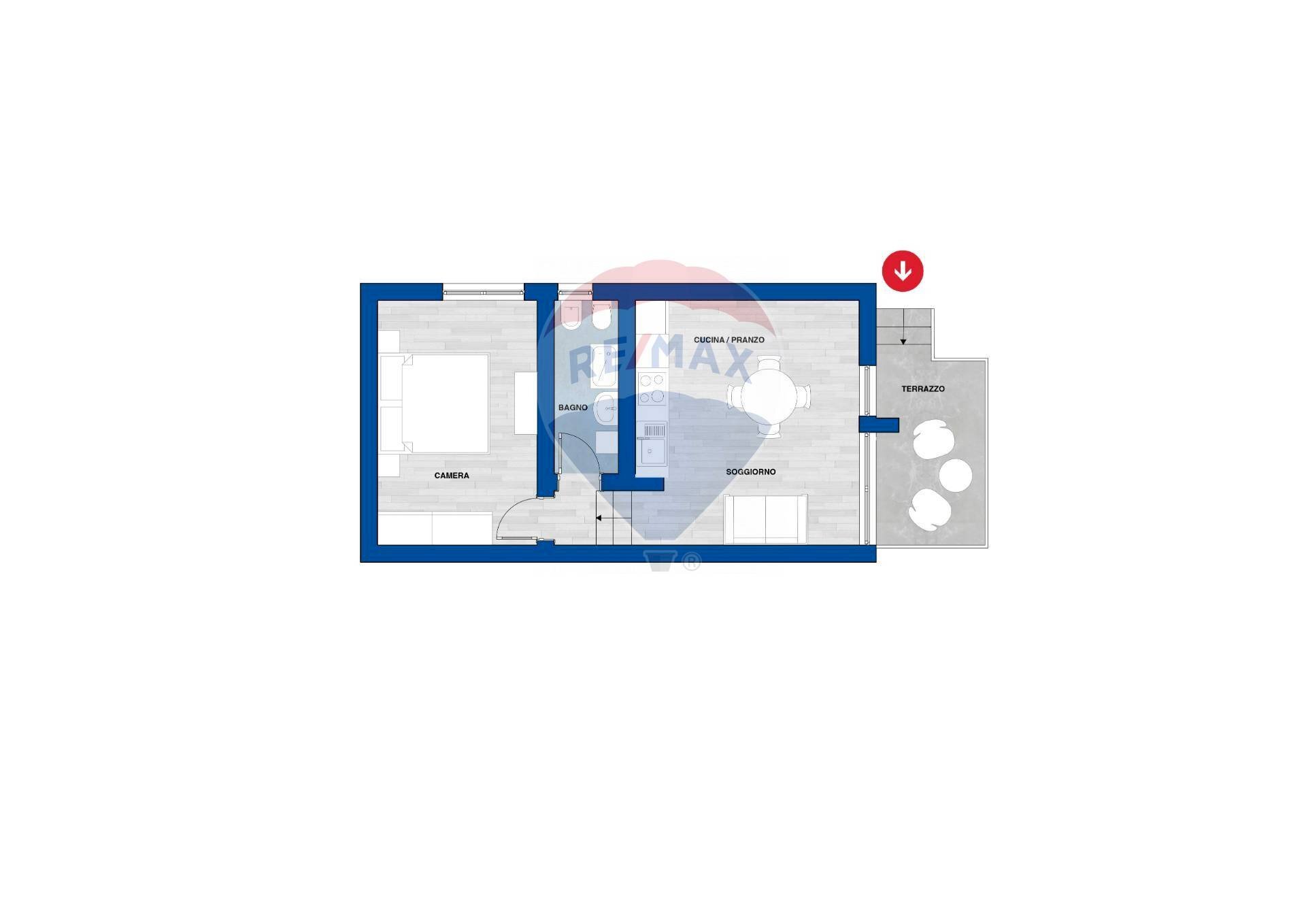 Pianta 2D - Two-room apartment Via Giovanni Maria Angioy
 
3, Stintino - floor plans 1