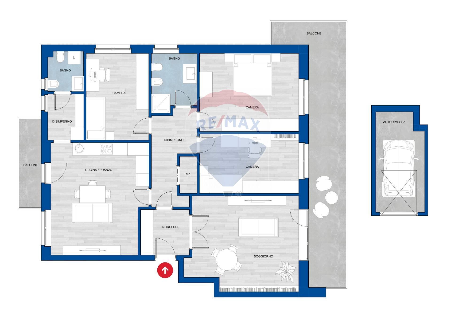 Pianta 2D - Apartment Via Gorizia
 
21, Sassari - floor plans 1