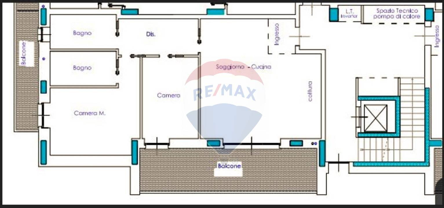 Pianta 2D - Trilocale Via Cristoforo Colombo, Cesano Maderno - foto 2