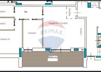 Pianta 2D - Trilocale Via Cristoforo Colombo, Cesano Maderno - foto 2