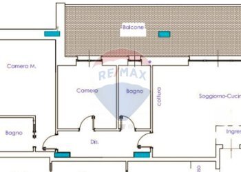 Pianta 2D - Trilocale Via Cristoforo Colombo, Cesano Maderno - foto 2