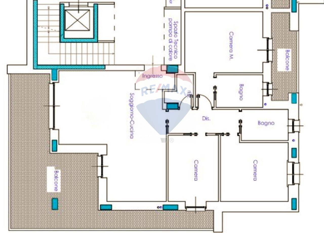 Pianta 2D - Quadrilocale Via Cristoforo Colombo, Cesano Maderno - planimetria 1