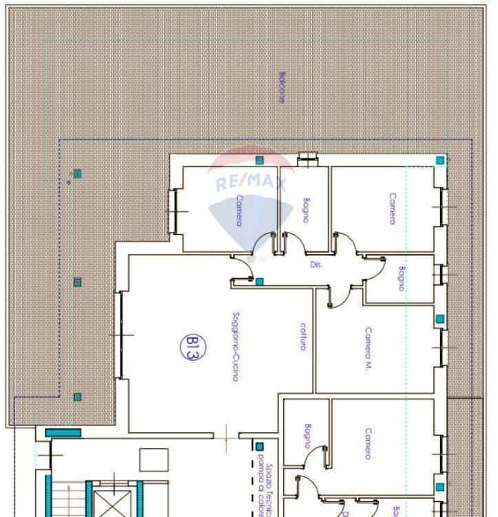 Pianta 2D - Quadrilocale Via Cristoforo Colombo, Cesano Maderno - foto 3