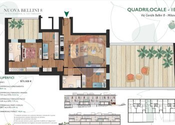 Pianta 2D - Appartamento Via Gentile Bellini
 
8, Milano - foto 2