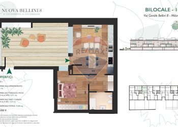 Pianta 2D - Appartamento Via Gentile Bellini
 
8, Milano - foto 2