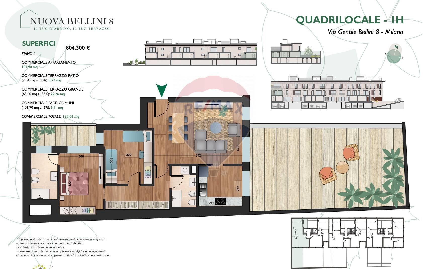 Pianta 2D - Four-room apartment Via Gentile Bellini
 
8, Milano - photo 2