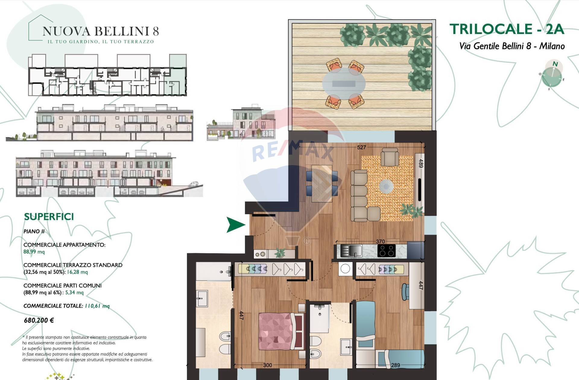 Pianta 2D - Three-room apartment Via Gentile Bellini
 
8, Milano - photo 2