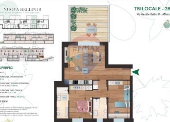 Pianta 2D - Appartamento Via Gentile Bellini
 
8, Milano - foto 2