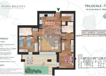 Pianta 2D - Appartamento Via Gentile Bellini
 
8, Milano - foto 2