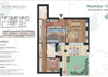 Pianta 2D - Appartamento Via Gentile Bellini
 
8, Milano - foto 2