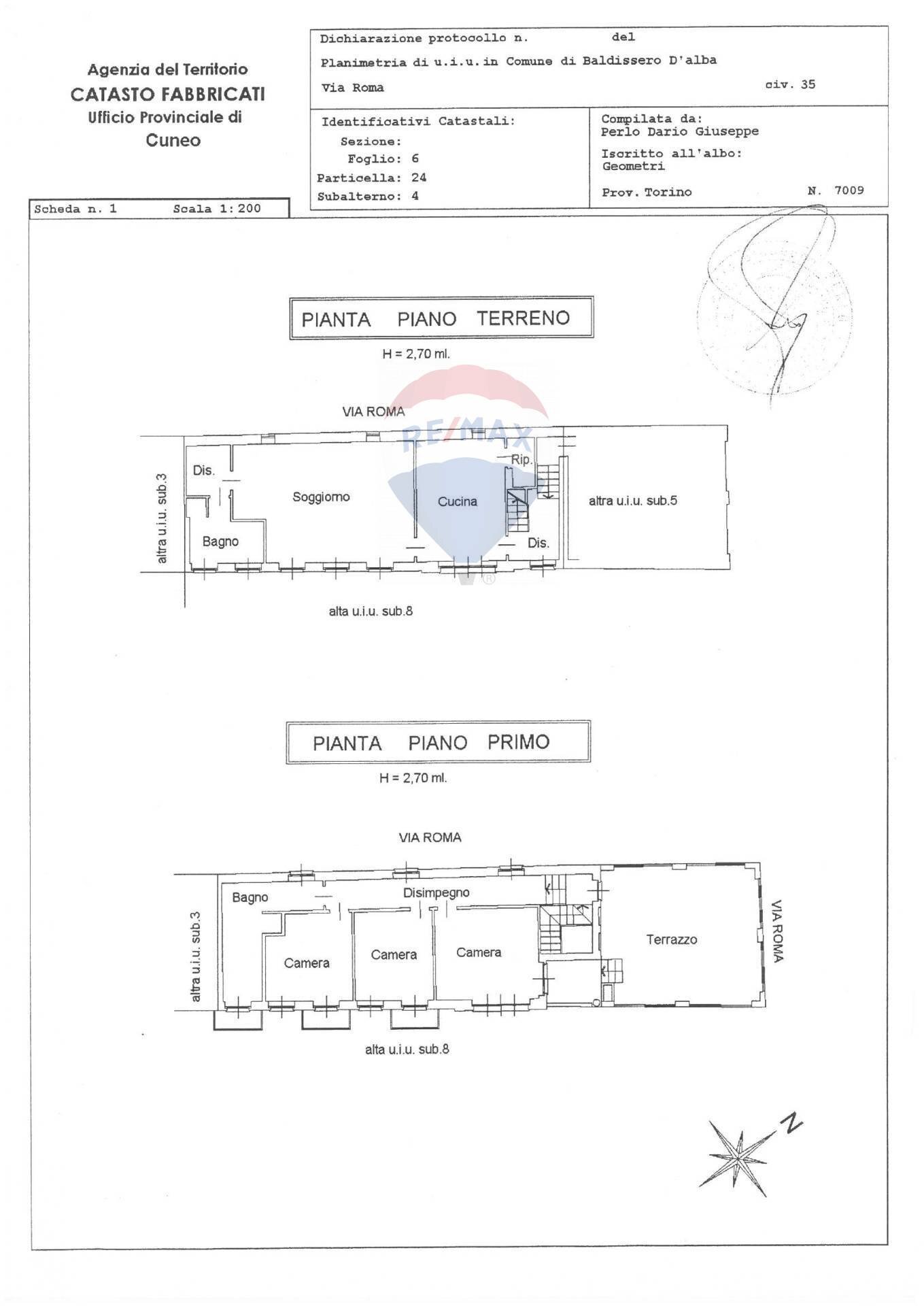 Pianta 2D - Casa semi indipendente via roma
 
30, Baldissero d'Alba - planimetria 1