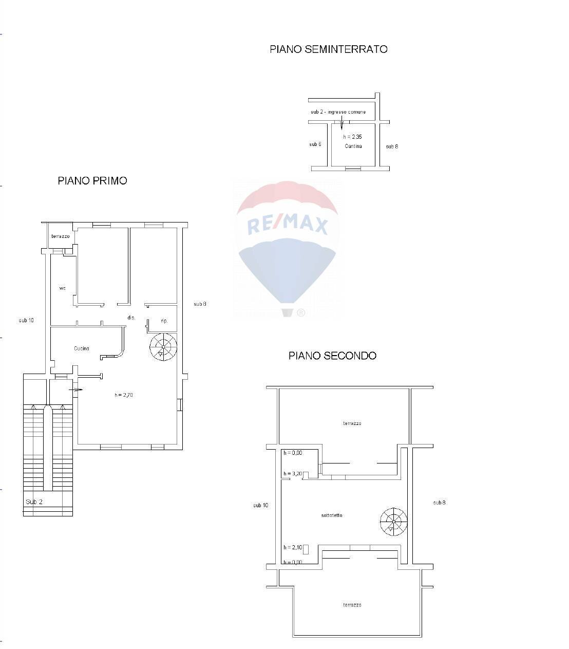 Pianta 2D - Semi-detached house Fragneto Monforte - floor plans 1