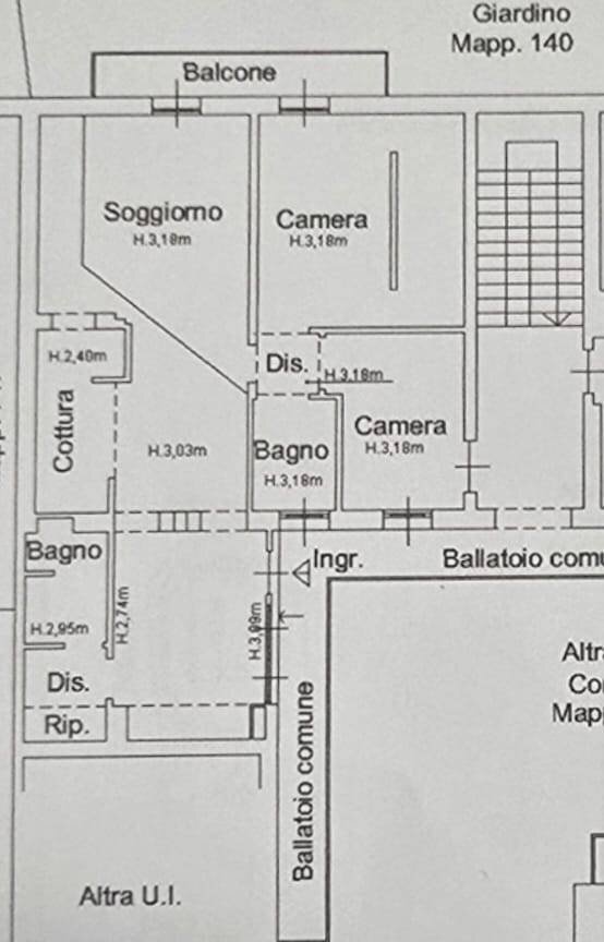 Foto 12 - Three-room apartment Via Pietro Canevari
 
24, Milano - floor plans 1