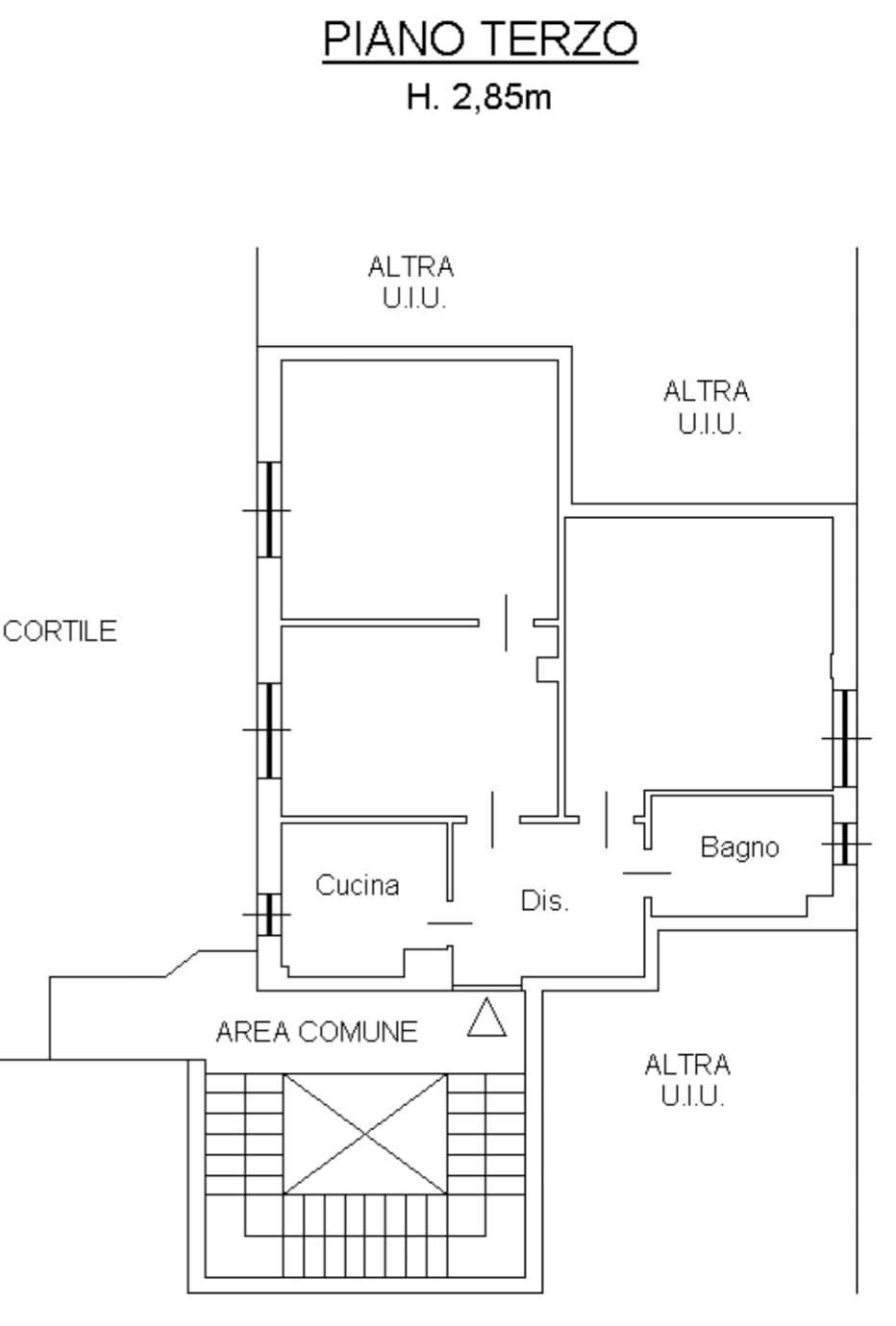 Foto 3 - Trilocale Via Cascina Barocco
 
13, Milano - planimetria 1