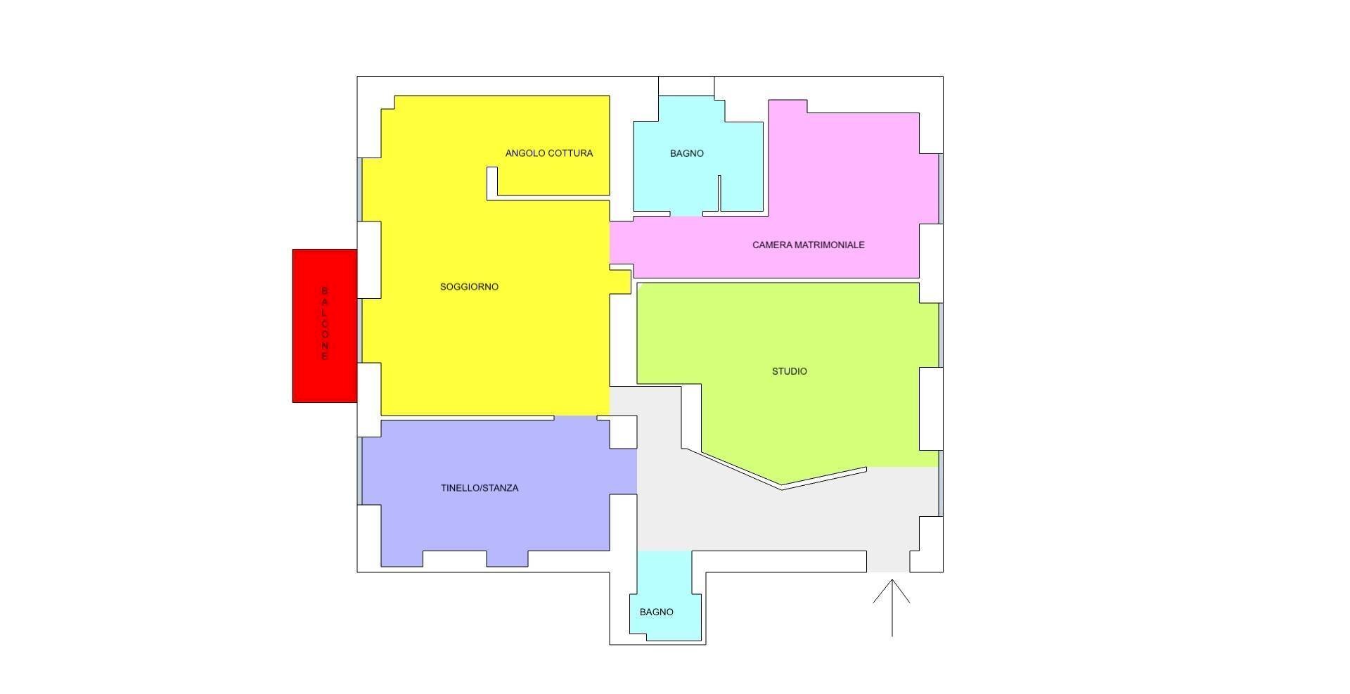 Foto 56 - Appartamento via Castelfidardo, Milano - planimetria 1