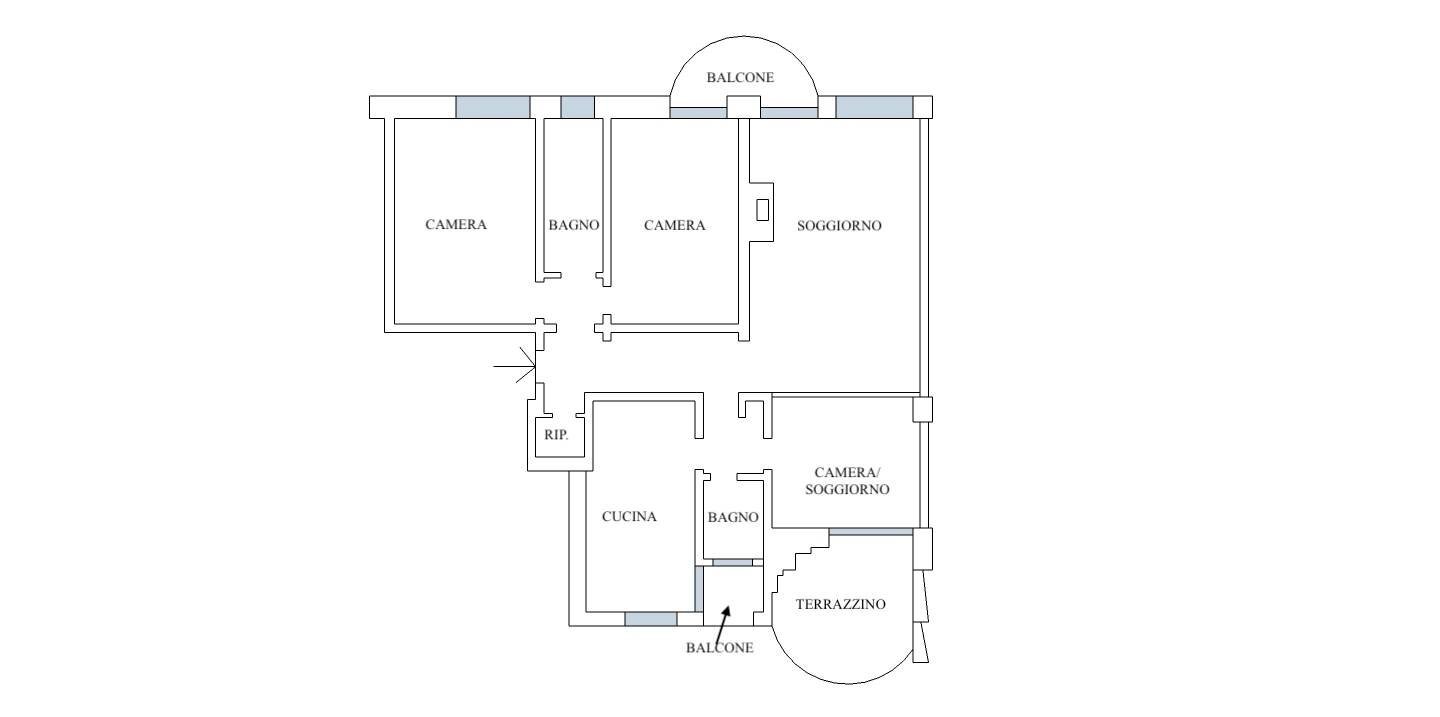 Foto 26 - Quadrilocale Via Caracciolo
 
68, Milano - planimetria 1