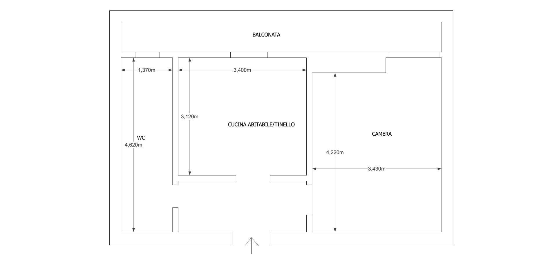 Foto 20 - One-room apartment via Govone, Milano - floor plans 1
