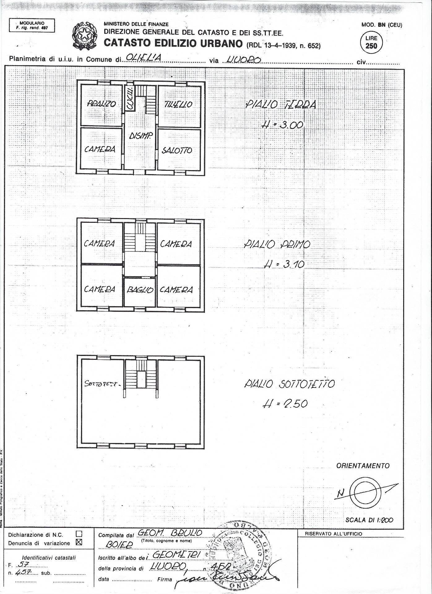 Foto 26 - Casa indipendente Vico Siniscola
 
2, Oliena - planimetria 1