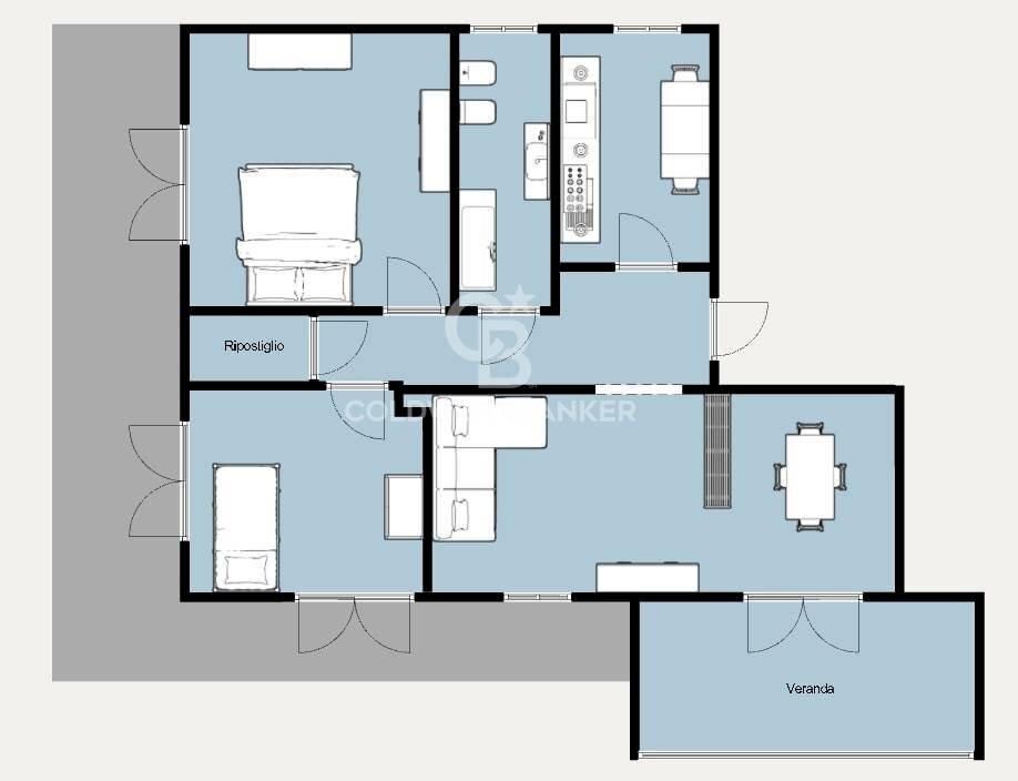 Foto 23 - Quadrilocale Via dei Mille, Portoferraio - planimetria 1