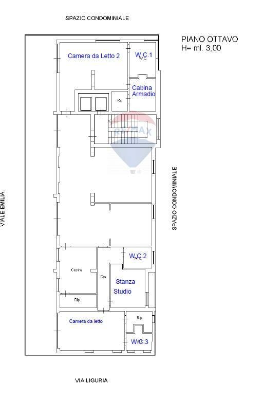 Pianta 2D - Appartamento Via Emilia
 
11, Palermo - planimetria 1