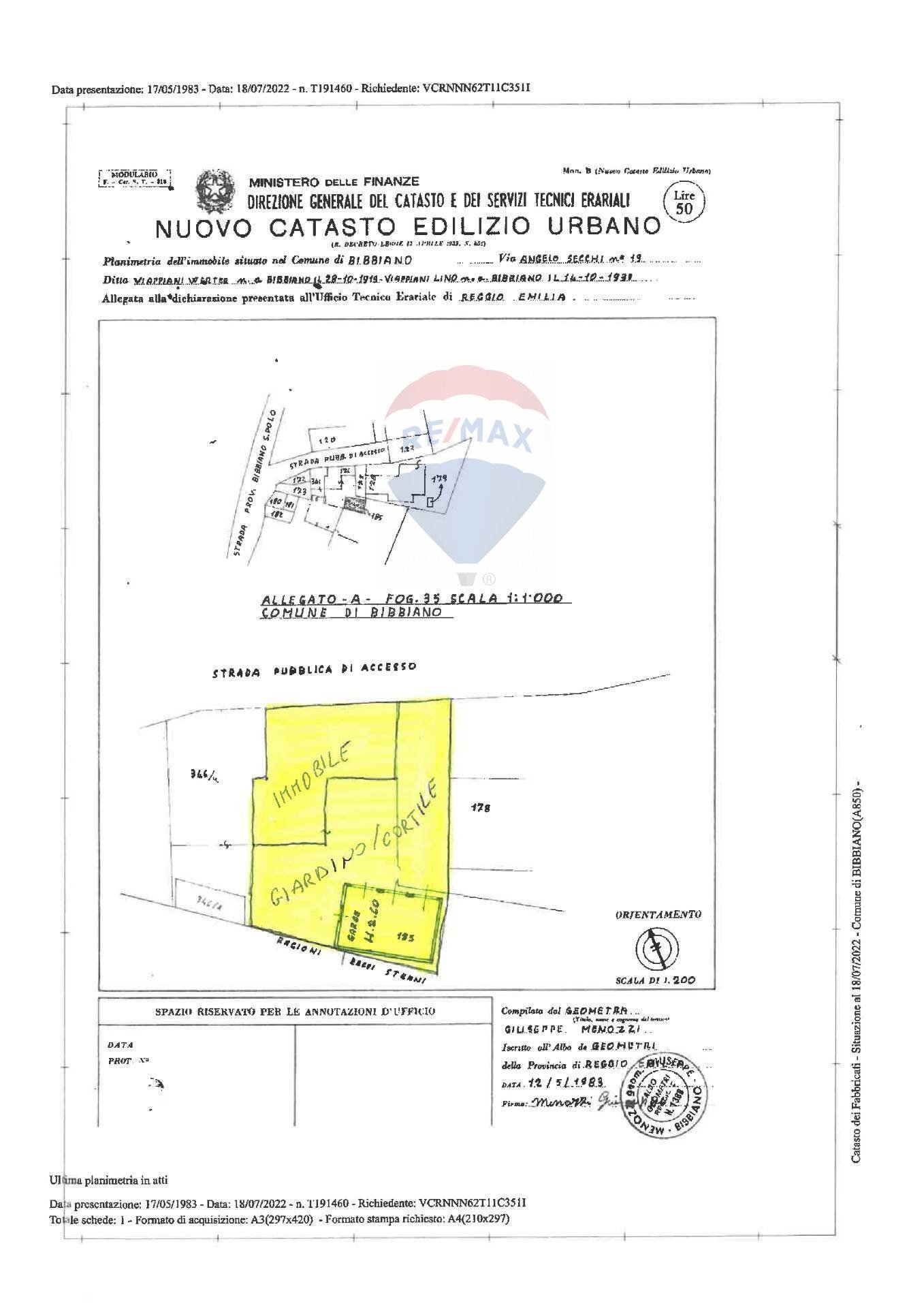 Pianta 2D - Independent house via Angelo Secchi
 
19, Bibbiano - floor plans 1