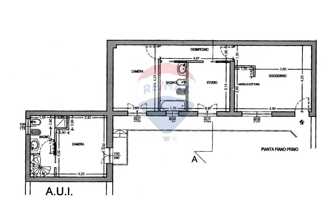 Pianta 2D - Casa semi indipendente Via Balzarine
 
36, Fagnano Olona - planimetria 1