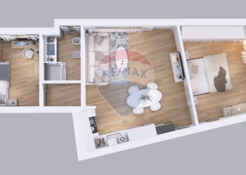 Pianta 3D - Trilocale VIA CADUTI DELLA LIBERAZIONE
 
6, Uboldo - foto 8