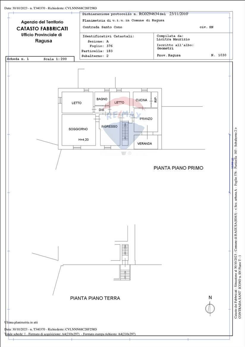 Pianta 2D - Rustico Contrada Sant'Icono, Ragusa - planimetria 1