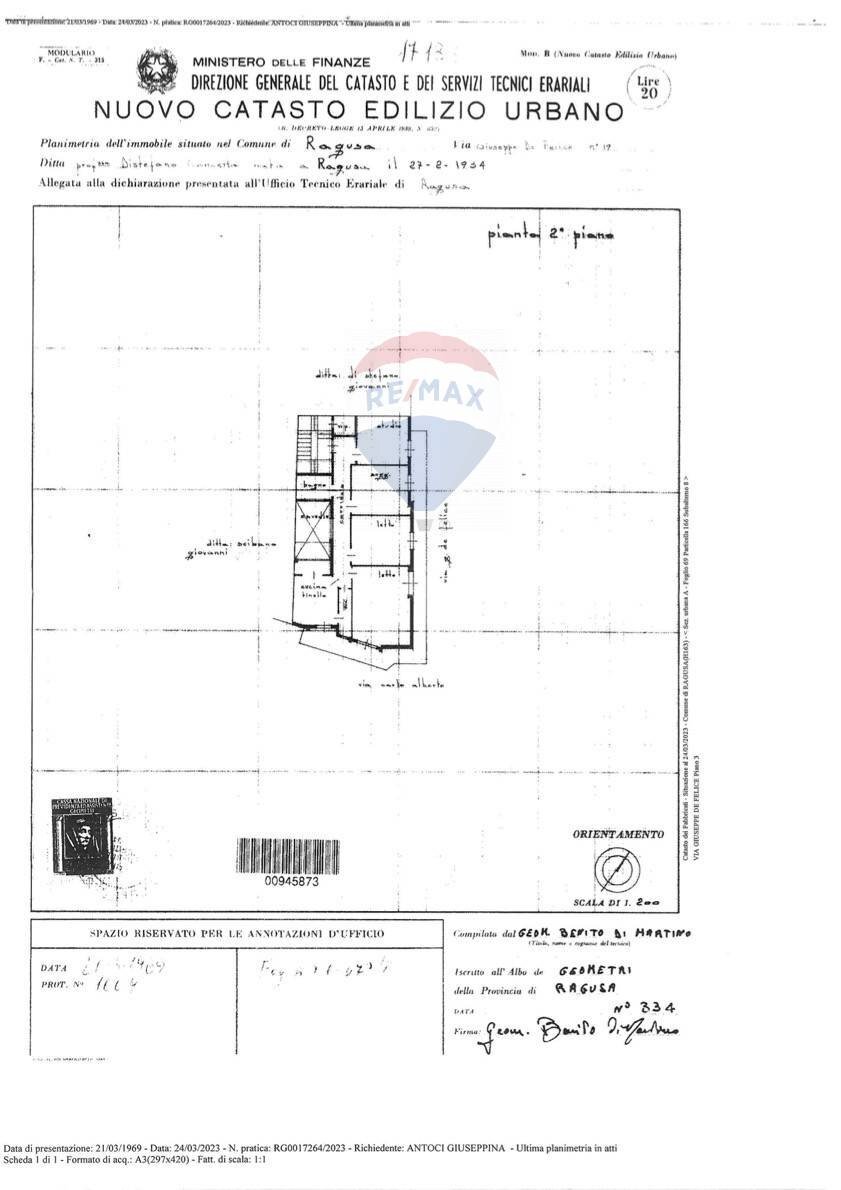 Pianta 2D - Appartamento via giuseppe de felice
 
19, Ragusa - planimetria 1