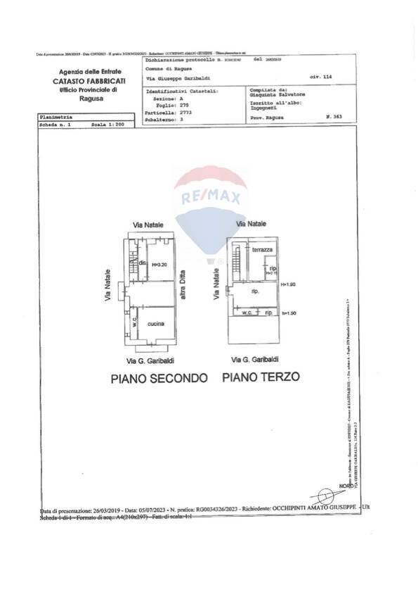 Pianta 2D - Semi-detached house via garibaldi
 
114, Ragusa - floor plans 1