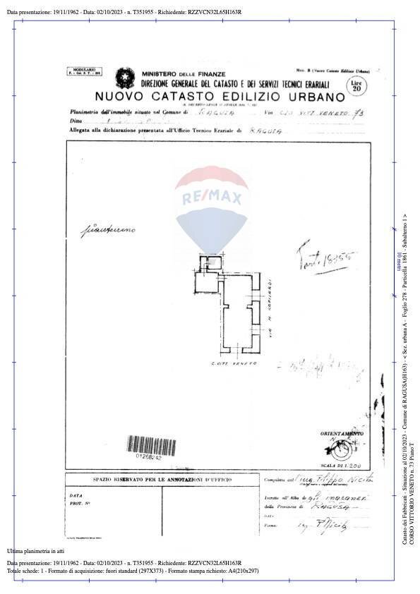 Pianta 2D - Locale Commerciale Ragusa - planimetria 1