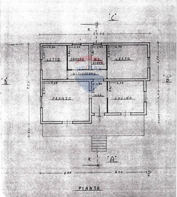 Pianta 2D - Villa Via Vanella 168, Modica - planimetria 1
