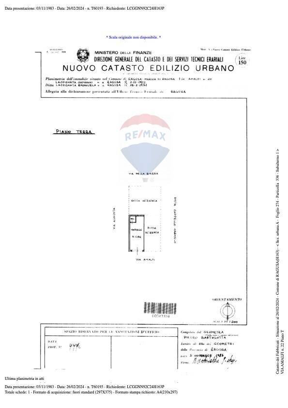 Pianta 2D - Quadrilocale VIA AUGUSTA
 
12, Ragusa - planimetria 1