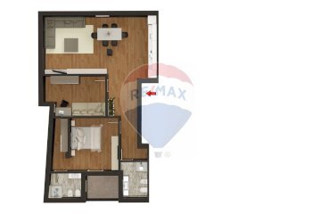 Pianta 3D - Appartamento via Ecce Homo
 
183, Ragusa - foto 11