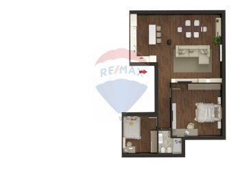 Pianta 3D - Appartamento Ragusa - foto 8