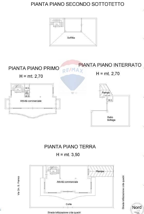 Pianta 2D - Commercial Premises contrada  quadri, Francofonte - floor plans 1