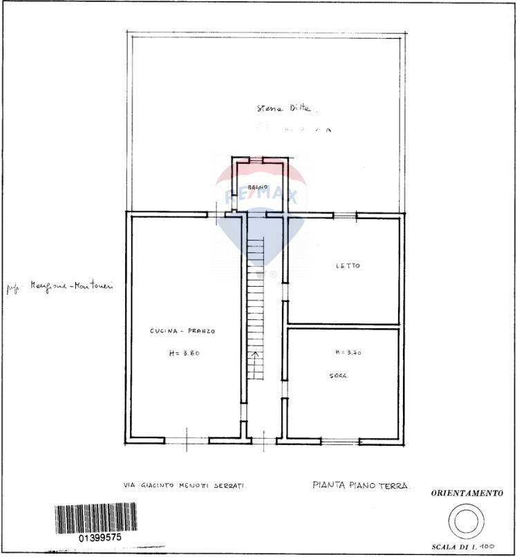 Pianta 2D - Villa Via Giacinto Menotti Serrati
 
5, Vittoria - planimetria 1