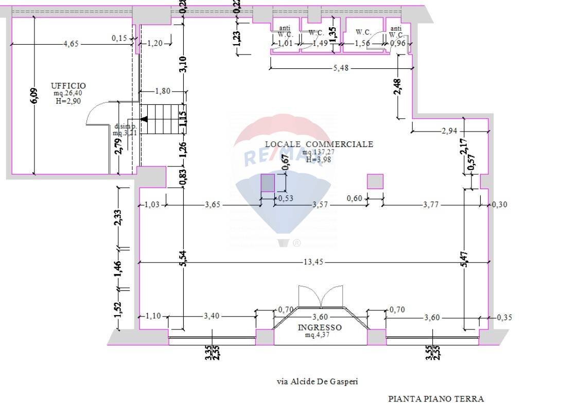 Pianta 2D - Ufficio Via Alcide De Gasperi
 
10, Pescara - planimetria 1