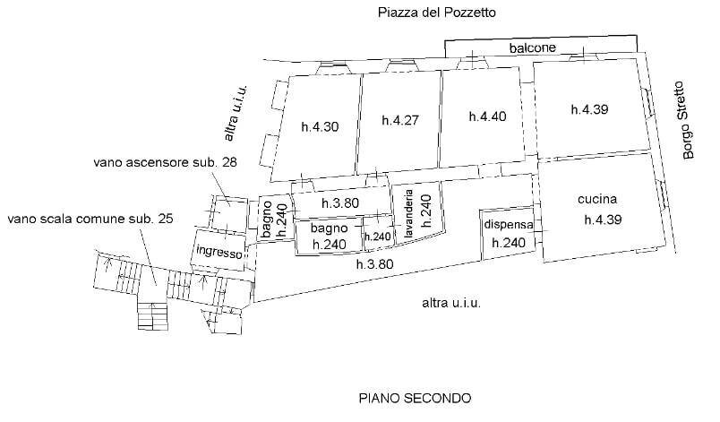 Foto 21 - Quadrilocale piazza garibaldi
 
-, Pisa - planimetria 1