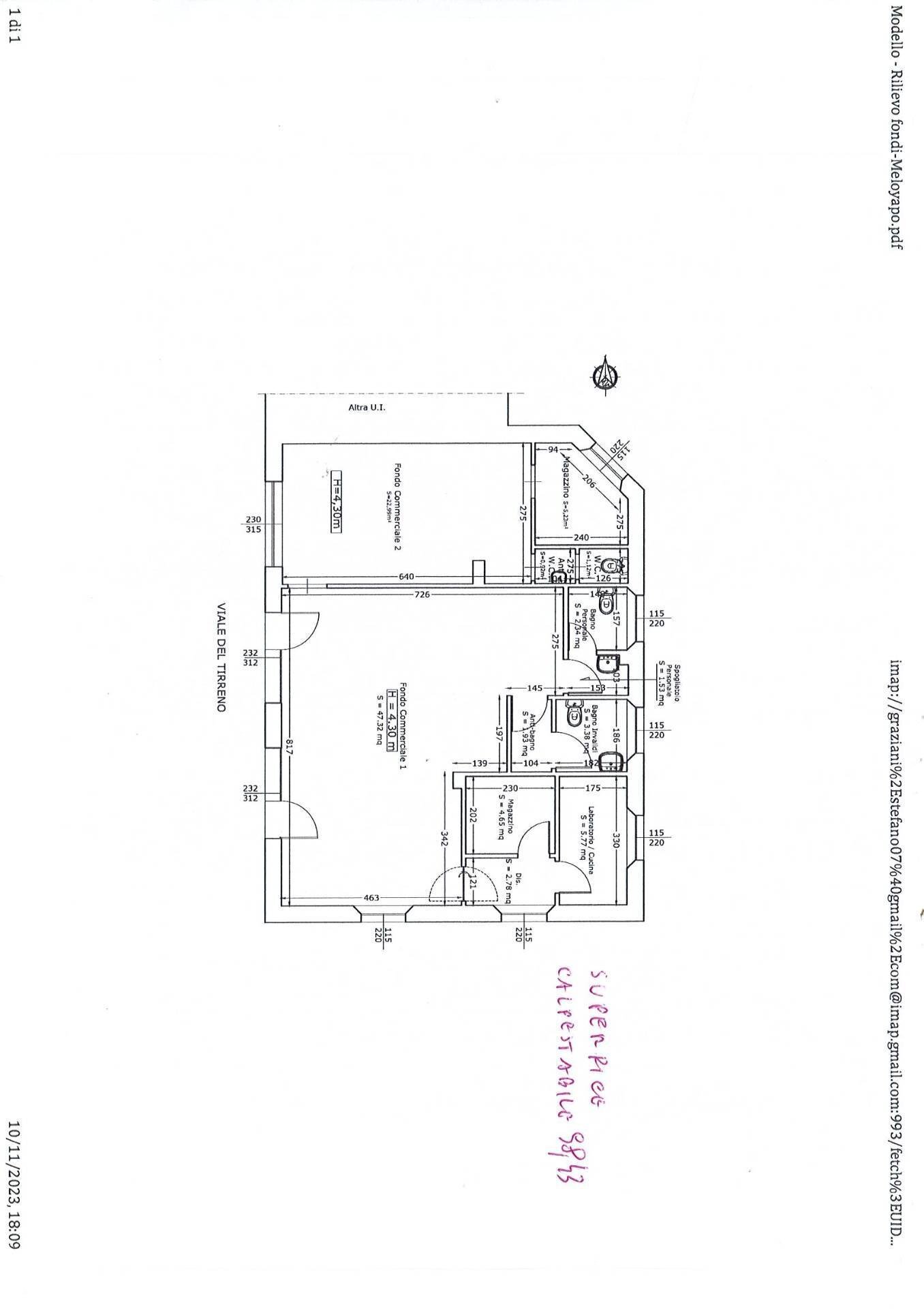 Foto 9 - Commercial Activity viale del tirreno
 
33, Pisa - floor plans 1