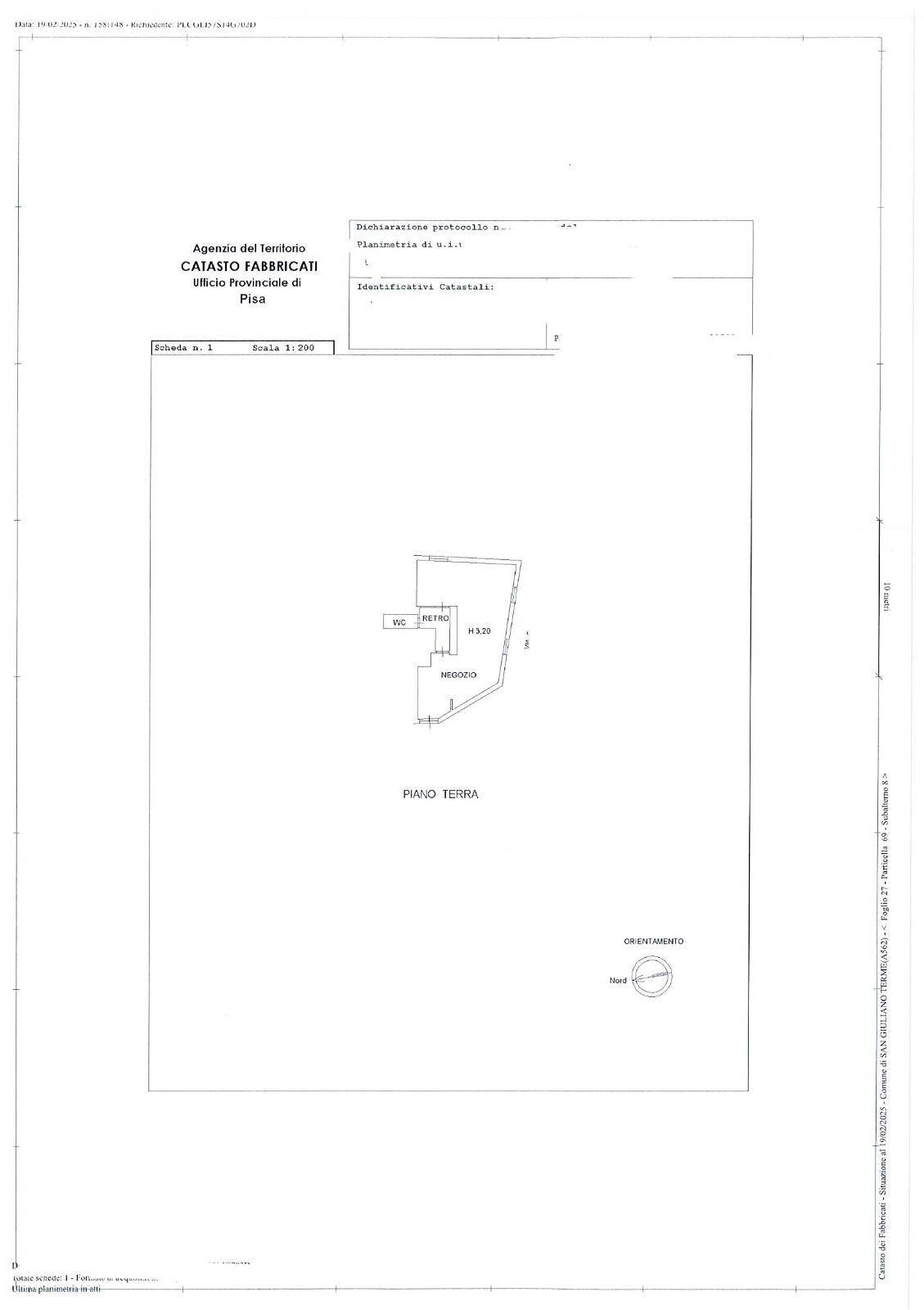 Foto 11 - Attività Commerciale via che guevara pontasserchio
 
55, San Giuliano Terme - planimetria 1
