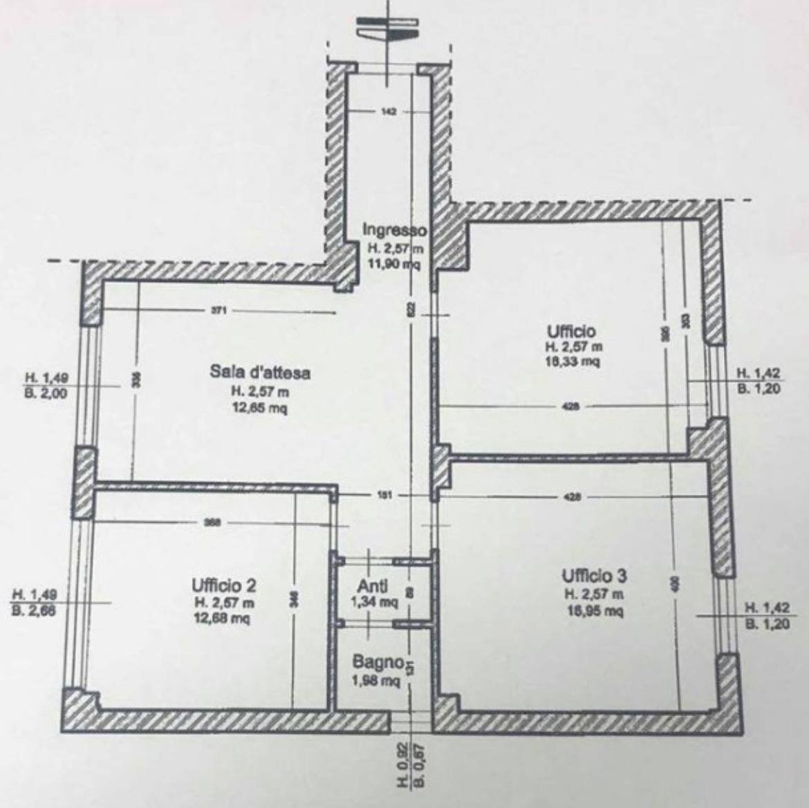 Foto 14 - Office Viale Antonio Gramsci
 
1, Pisa - floor plans 1