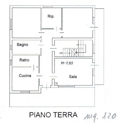 Piantina Piano Terra - Rustico Frazione borrano
 
64010, Civitella del Tronto - planimetria 1