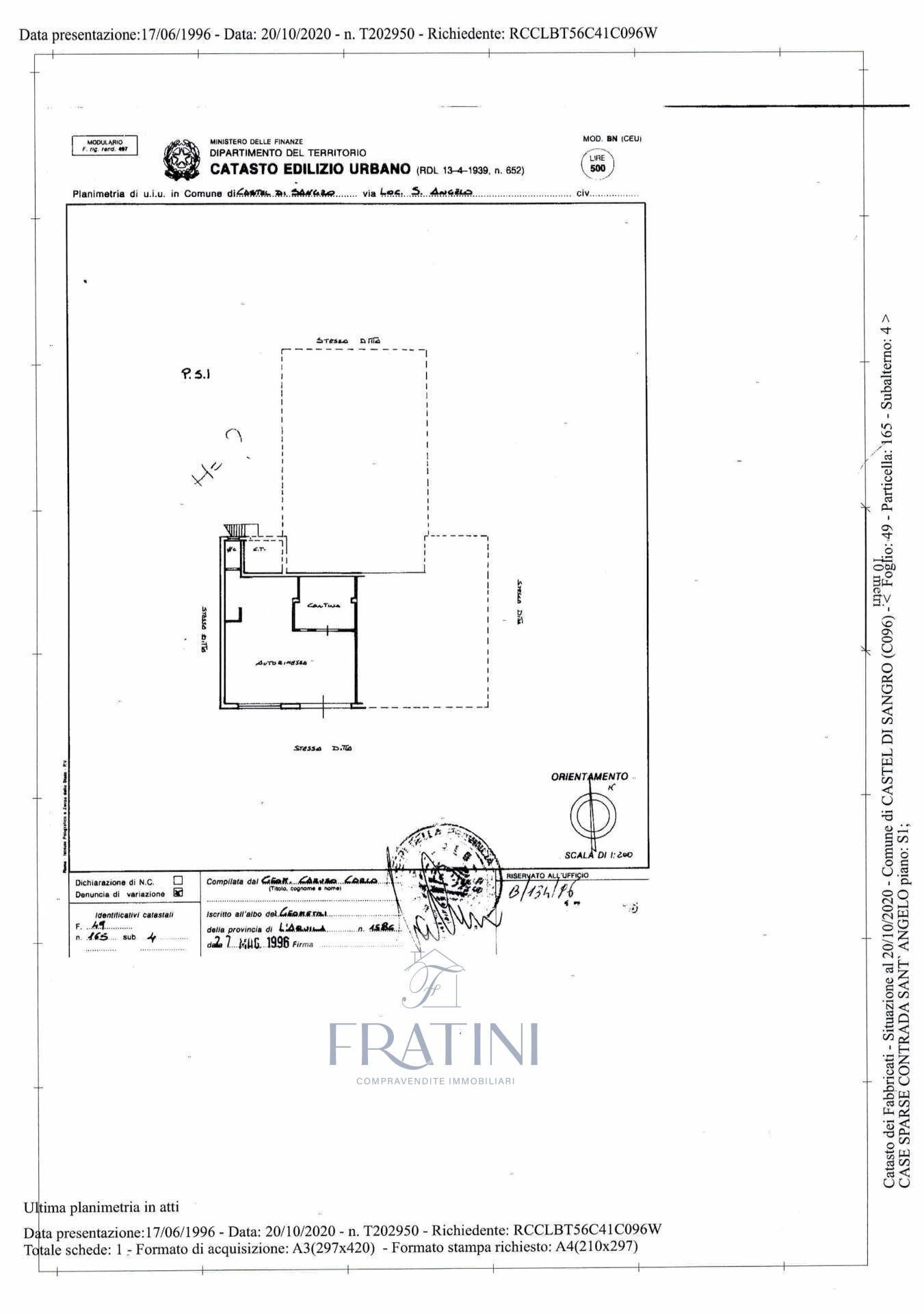 Foto 56 - Casa semi indipendente Castel di Sangro, Castel di Sangro - planimetria 1
