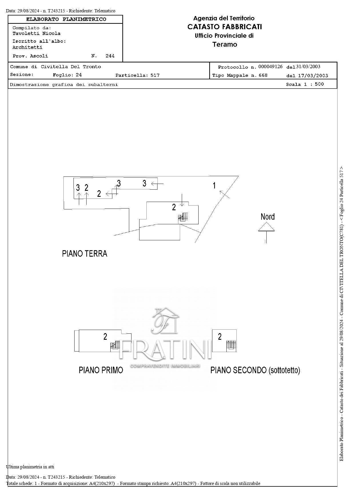 Foto 21 - Casa indipendente Tavolaccio
 
28, Civitella del Tronto - planimetria 1