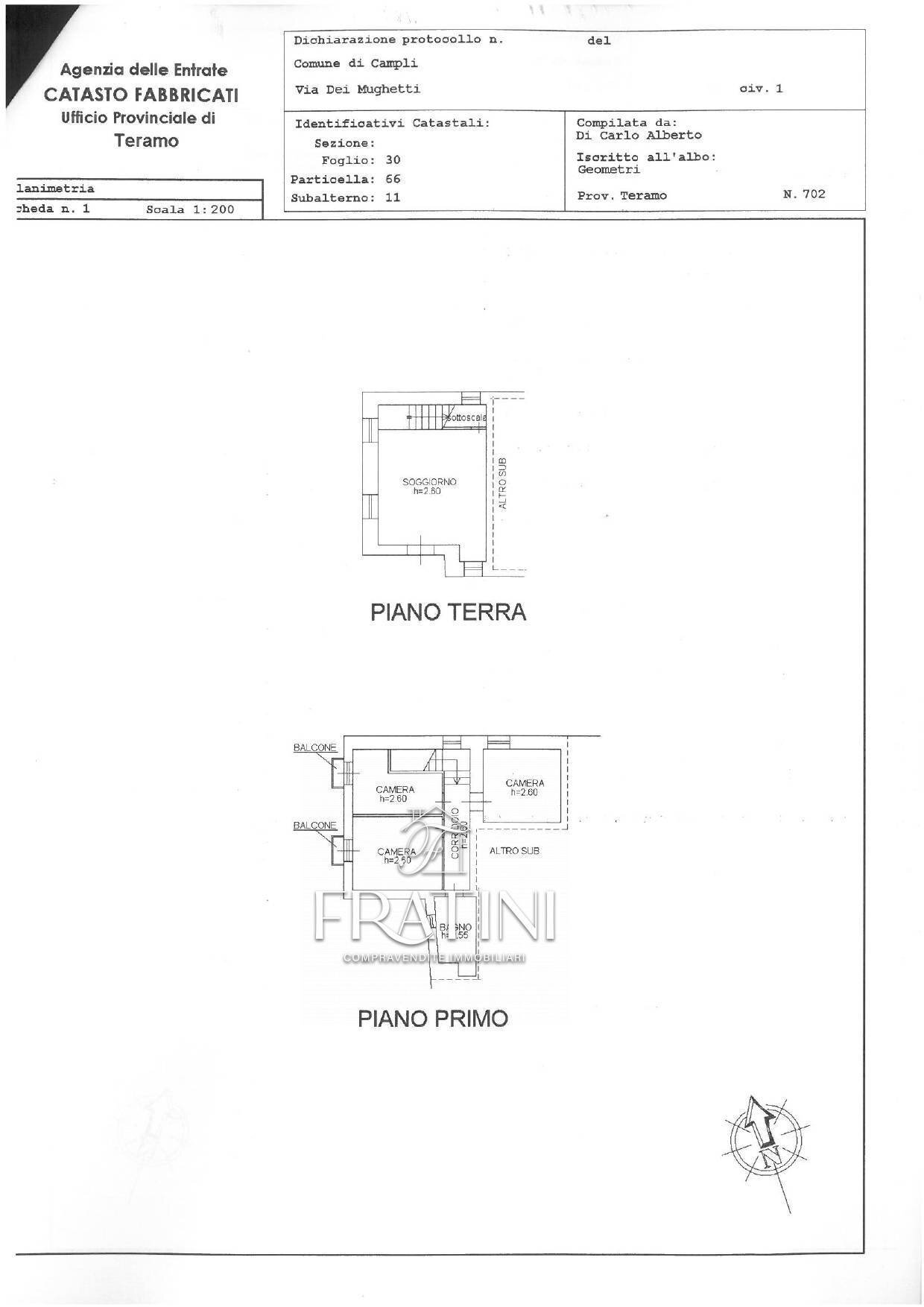 Foto 14 - Casa indipendente Via Montenero, Campli - planimetria 1