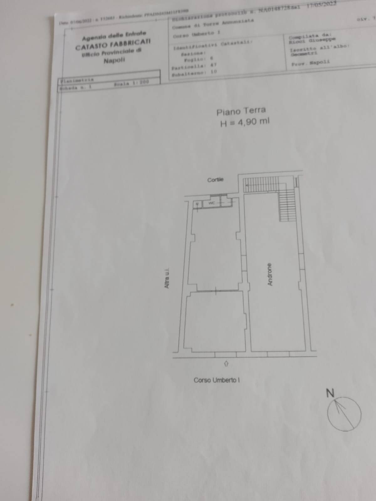 Foto 12 - Negozio Corso Umberto Primo, Torre Annunziata - planimetria 1