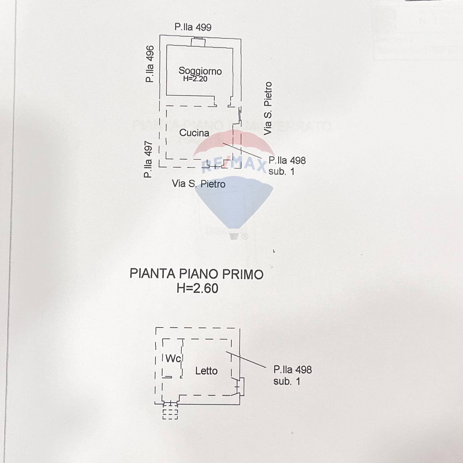 Pianta 2D - Semi-detached house via San Pietro
 
67, Casalciprano - floor plans 1