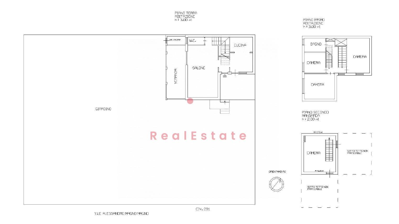 Foto 37 - Villa Viale Alessandro Magno, Roma - floor plans 1